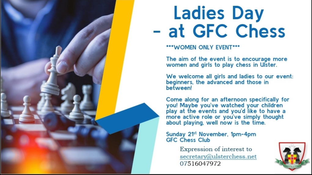 Ladies Day at Greenisland FC Chess 21st November