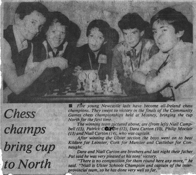 Article: Chess champs bring cup to North
