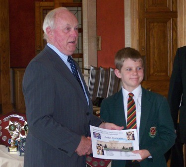 John Dawson receiving award from Kieran McCarthy