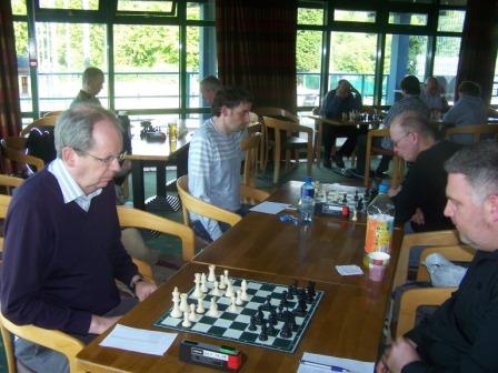 Michael Waters, Steve Scannell, Gareth Annesley and Ian Woodfield playing an all play all for the Nemtzov Cup