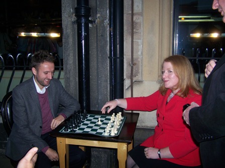 Culture Night 2013 Naomi Long MP winning her game