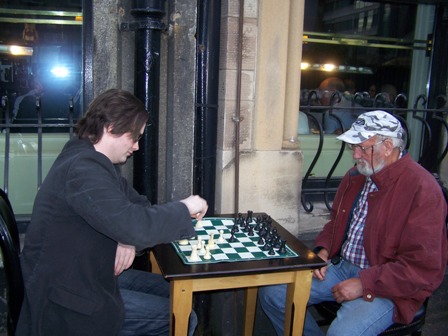 Culture Night 2013 Damien playing street chess