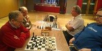 Boards 4 & 5: Geoff Hindley vs John Monaghan, Pete Storey vs Paul Logan