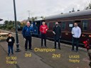 Everyone enjoyed the open air chess blitz at Whitehead Railway Museum. Sat 3rd Oct 2020