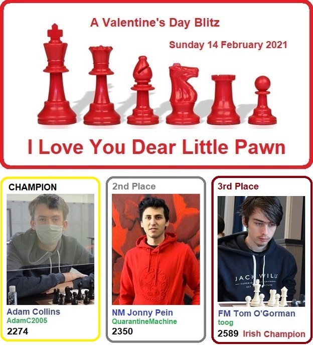 Tournament Report: 46 enter Valentine's Day Blitz