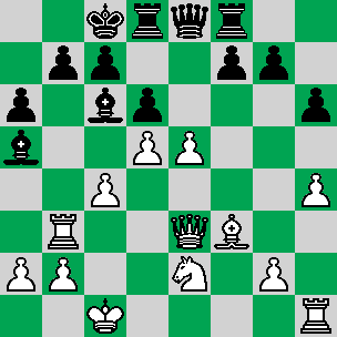 Williamson Shield 1913 game (after White's 24th move)